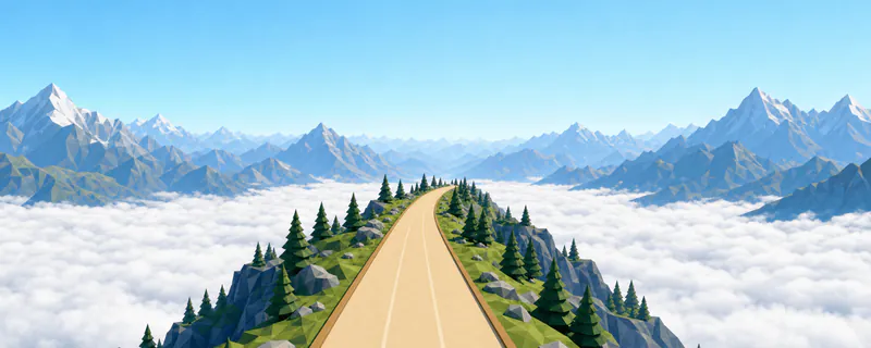 Ridge Run: a low-poly mountain ridge course in Highland Park.